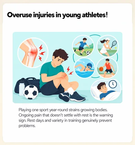 Overuse injuries in young athletes! &mdash; rest days and variety in training prevent problems