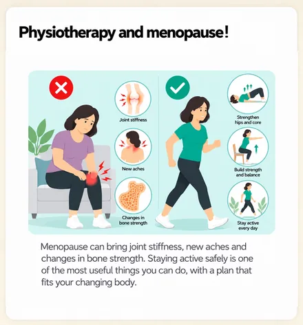 Physiotherapy and menopause! &mdash; joint stiffness, new aches and changes in bone strength